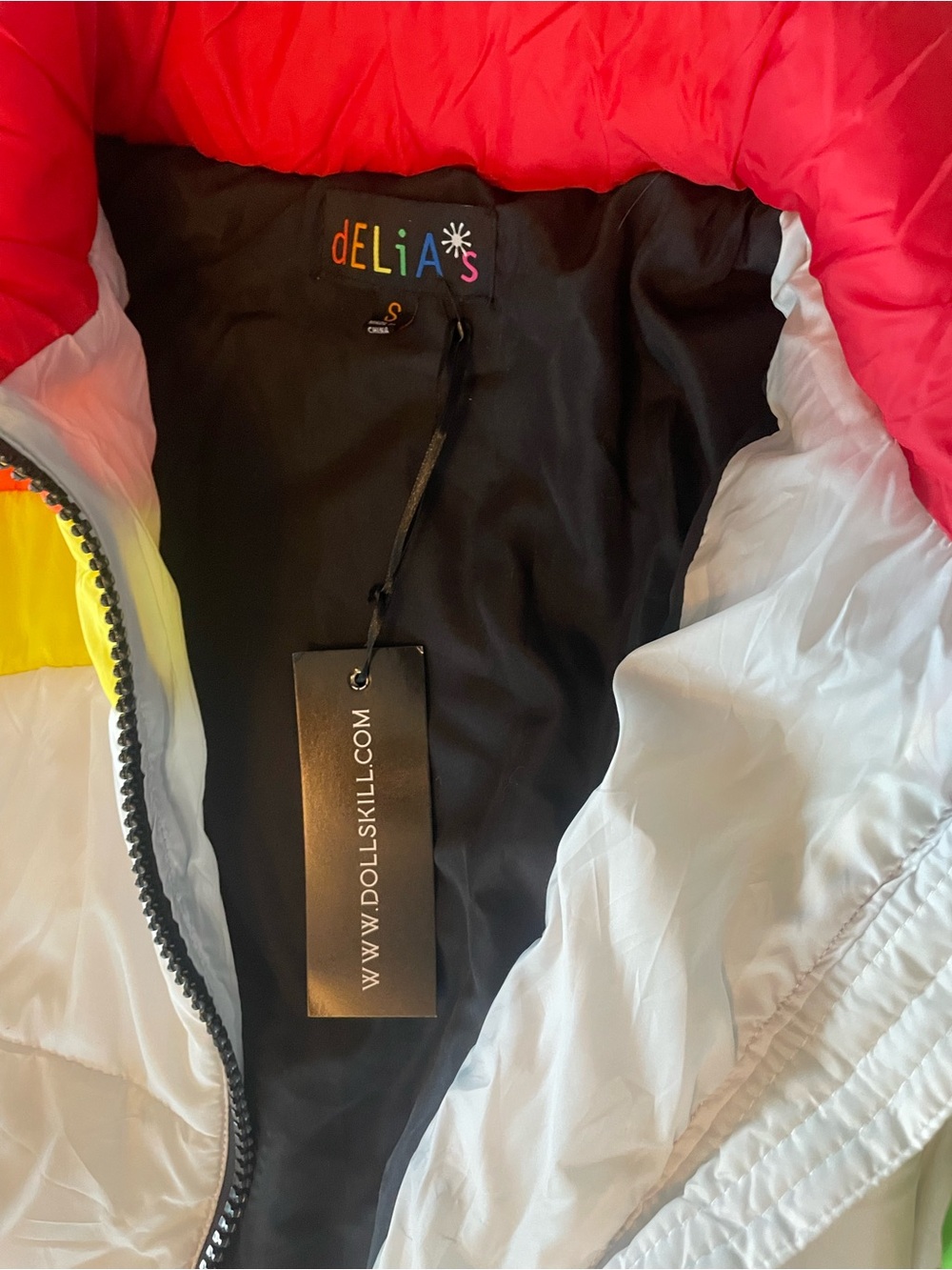 dELiA*s NWT Rainbow White Puffer Snowsuit 🌈 Size Small - Picture 7 of 10